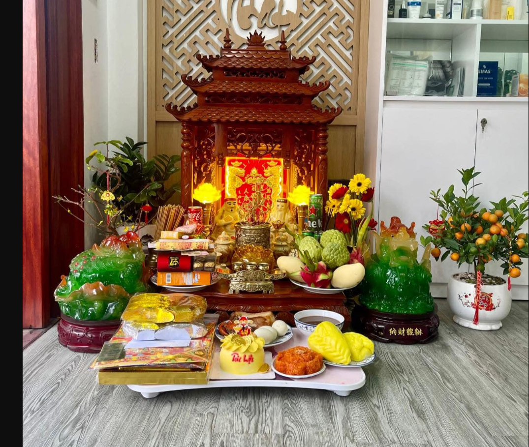 Bàn thờ Thần Tài ngang 56 cm